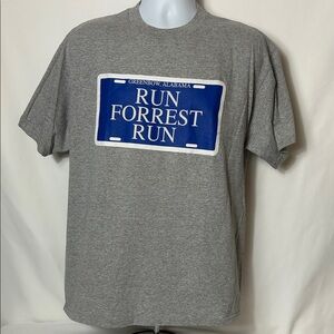 Bubba Gump Shrimp Co. Forrest Gump Short Sleeve Cotton Gray T-shirt Size Large